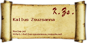 Kallus Zsuzsanna névjegykártya